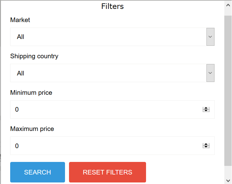 Search filters