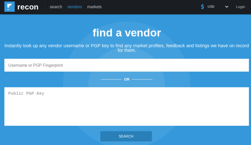 vendor search